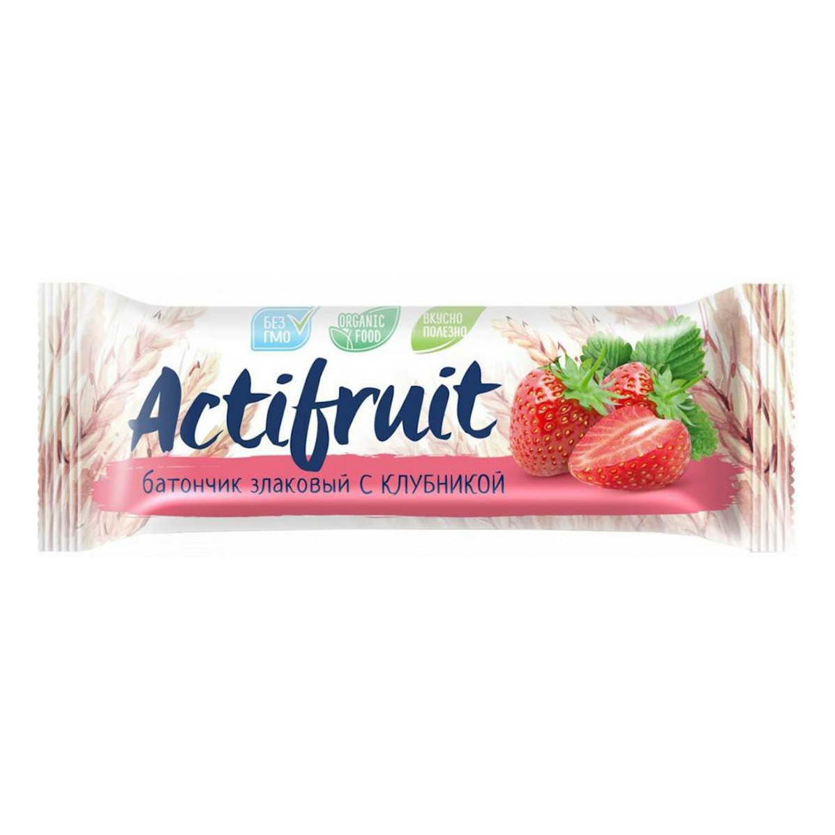 Батончик Actifruit злаковый с клубникой 24 г