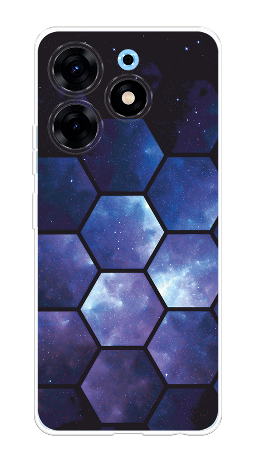 

Чехол Homey на Tecno Spark 10 Pro "Соты космос", Черный;фиолетовый, 303750-1