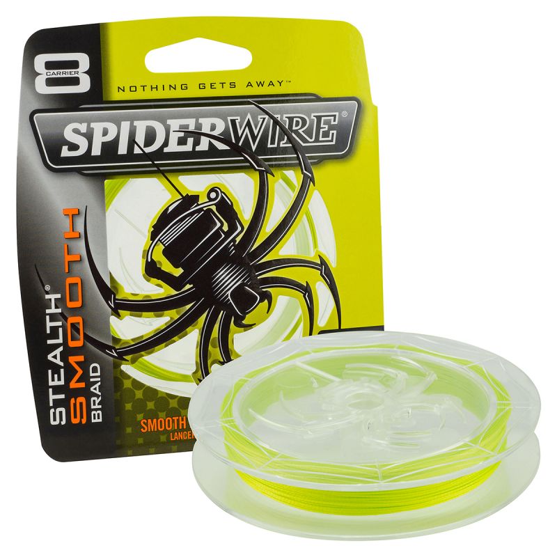 Шнур плетеный SPIDERWIRE Х8 Braid Stealth Smooth 150м яркожелтый 0,29мм 26,4кг