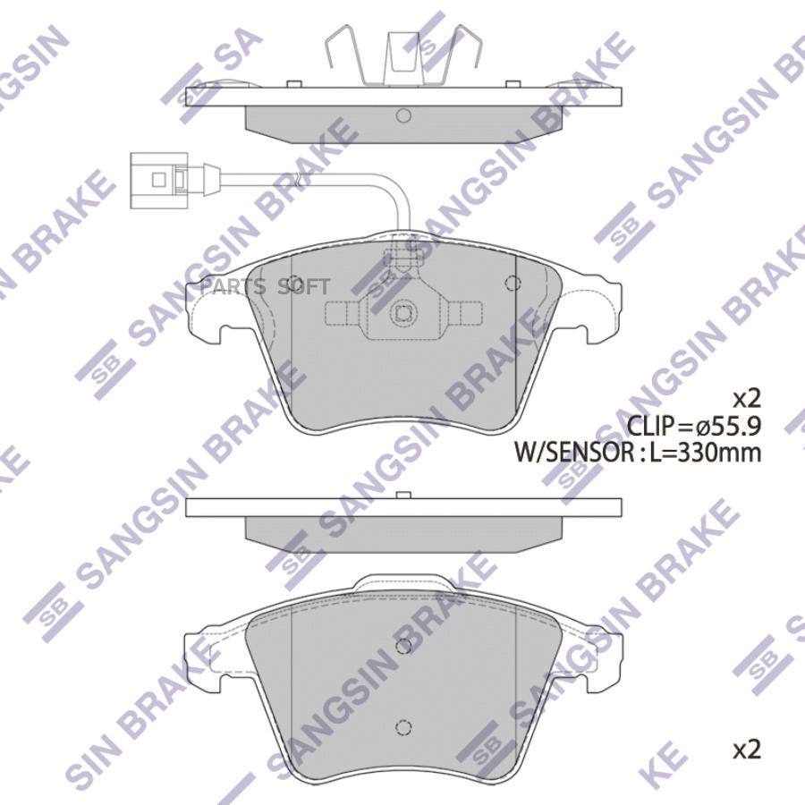 

Колодки тормозные Sangsin brake sp1977