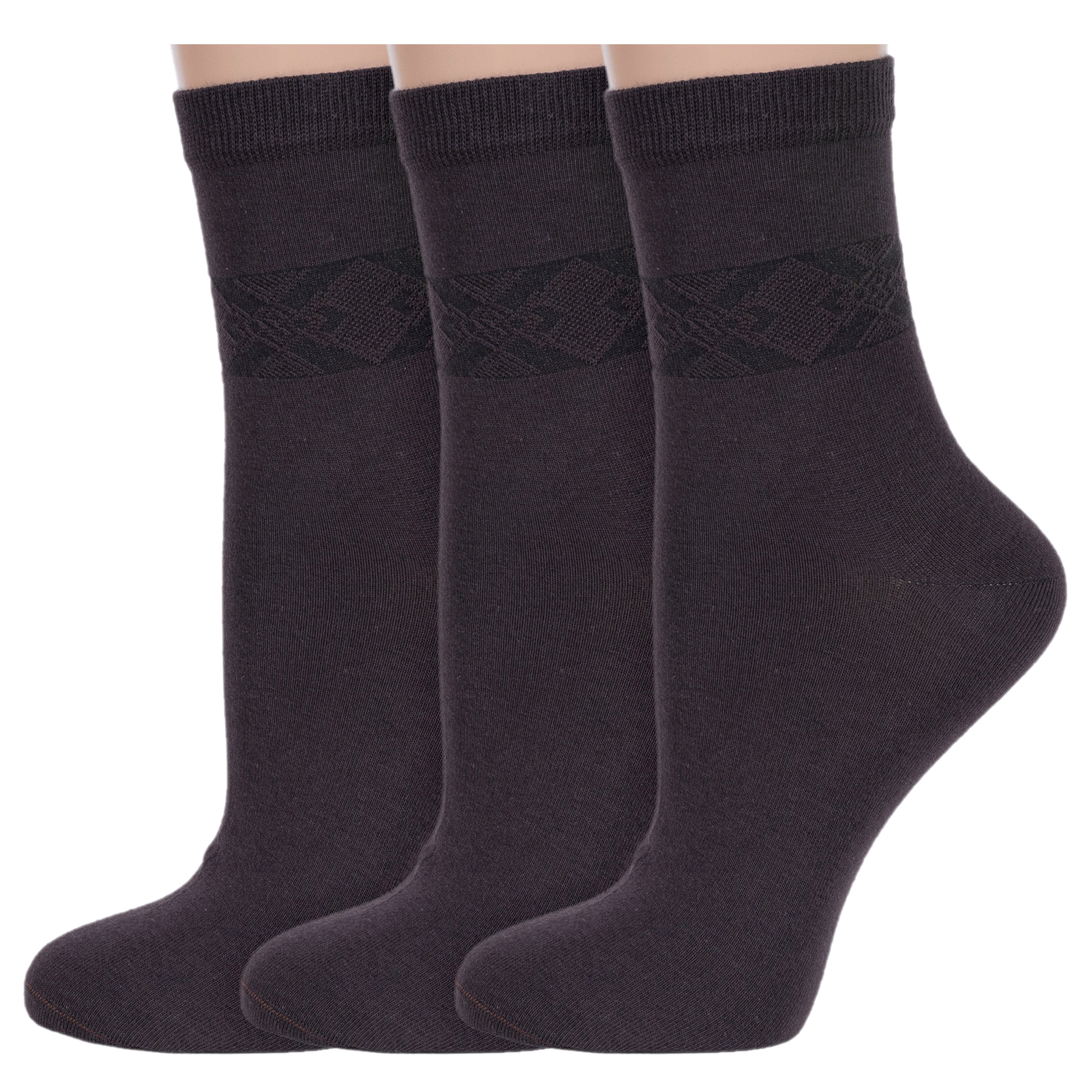 

Комплект носков женских Rusocks 3-Ж3-13057 коричневых 23-25, Коричневый, 3-Ж3-13057