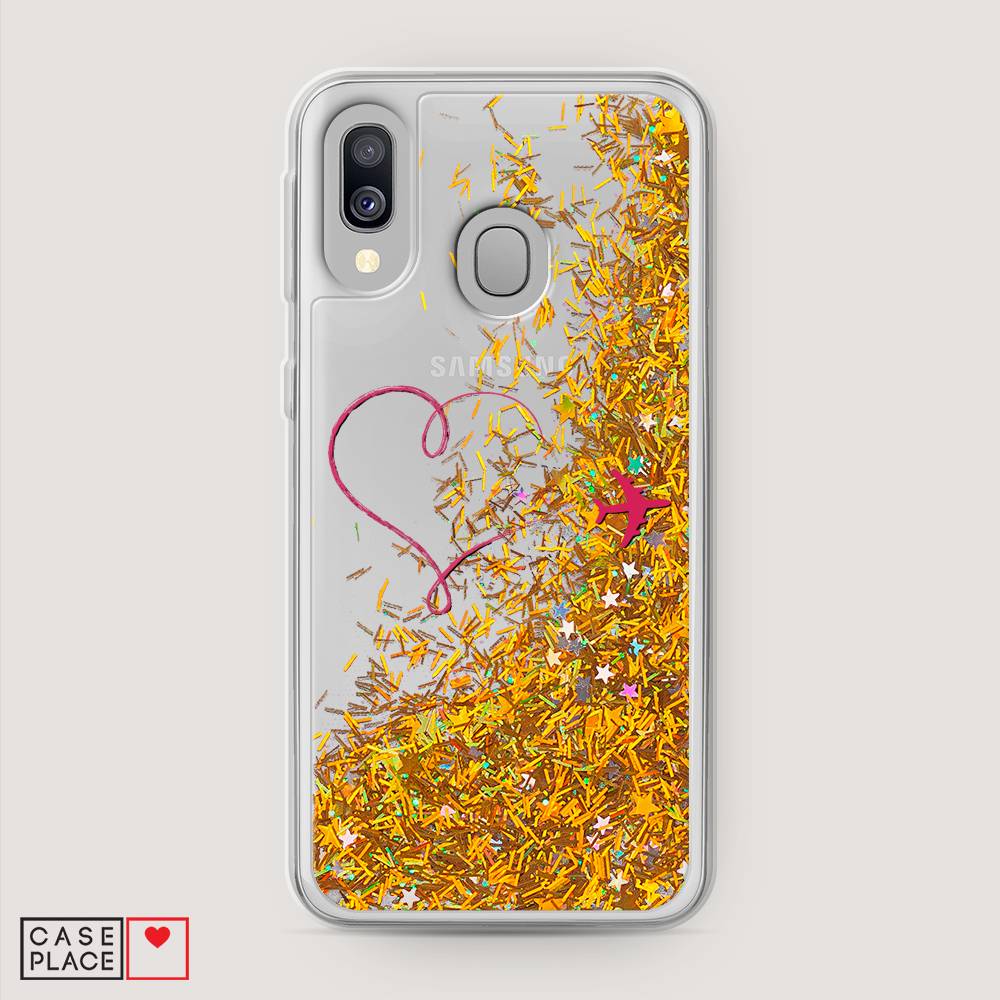 

Чехол Awog на Samsung Galaxy A40 "Сердце и самолет", Разноцветный, 28090-1