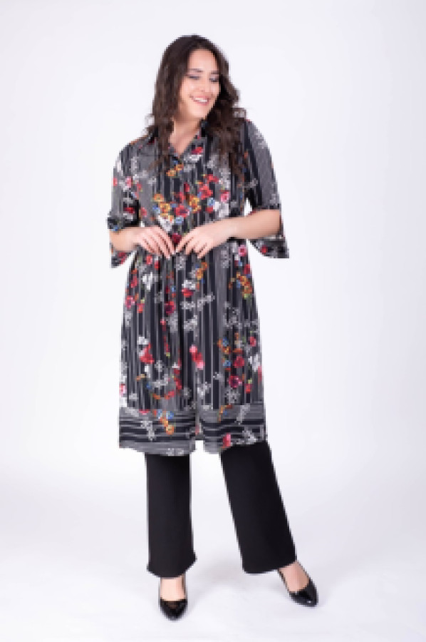 

Туника женская My Line Moda 448 черная 44 (доставка из-за рубежа), Черный, 448