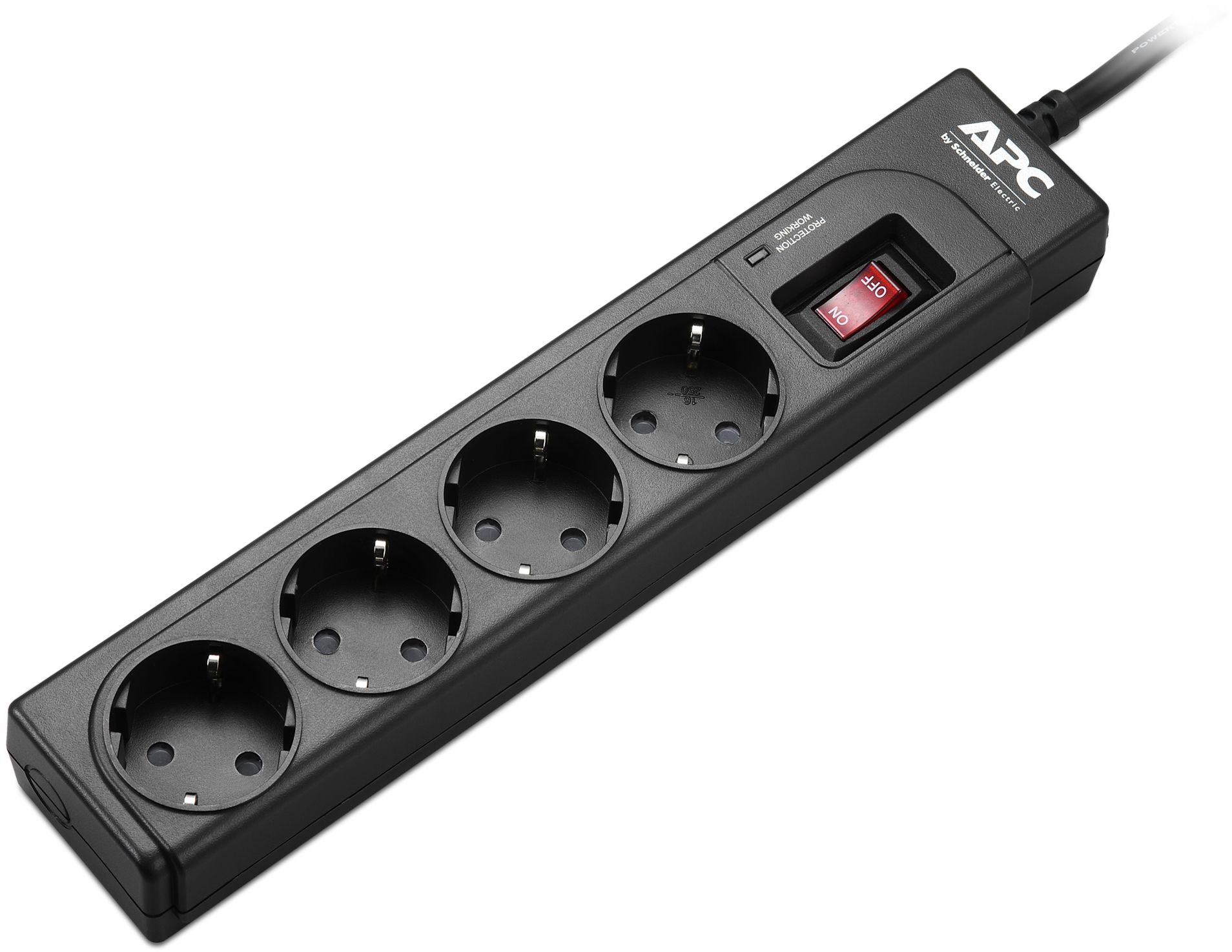 фото Сетевой фильтр apc p43b-rs-4-1, 4 розетки, 1 м, black
