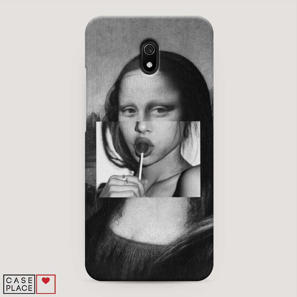 фото Пластиковый чехол "mona lisa sucking lollipop" на xiaomi redmi 8a awog