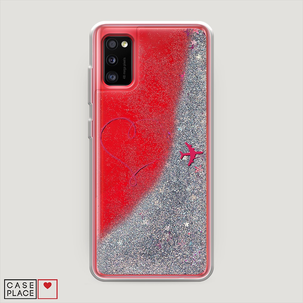 Чехол Awog на Samsung Galaxy A41 / Самсунг A41 Сердце и самолет