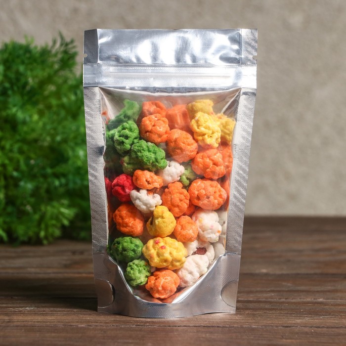 

Пакет Zip-lock ПП, метализзированный, со сплошным окном, 9x15 см (50 шт.), Серебристый;прозрачный