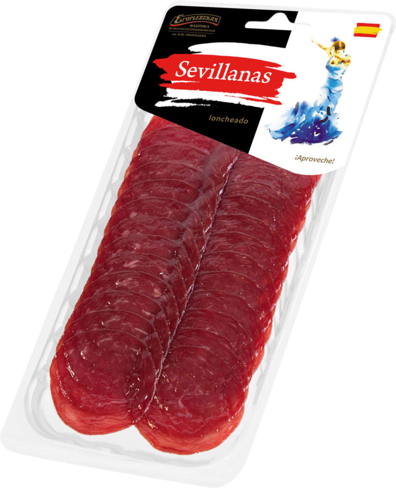 

Пастрами Егорьевская Sevillanas сырокопченые нарезка 70г