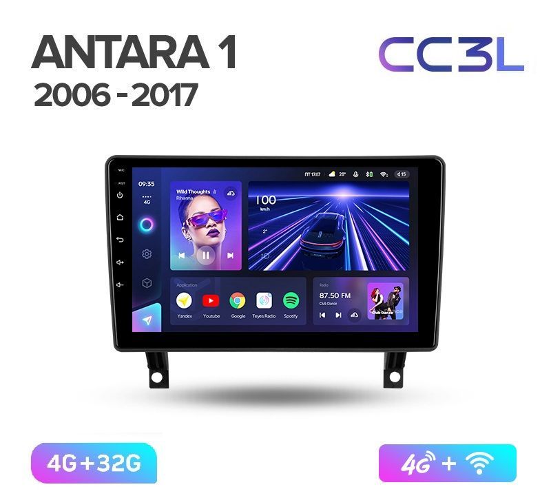 Магнитола TEYES OPEL ANTARA 2006-2017 г CC3L 432ГБ Android 10 IPS экран DSP 4G модем 4889000₽