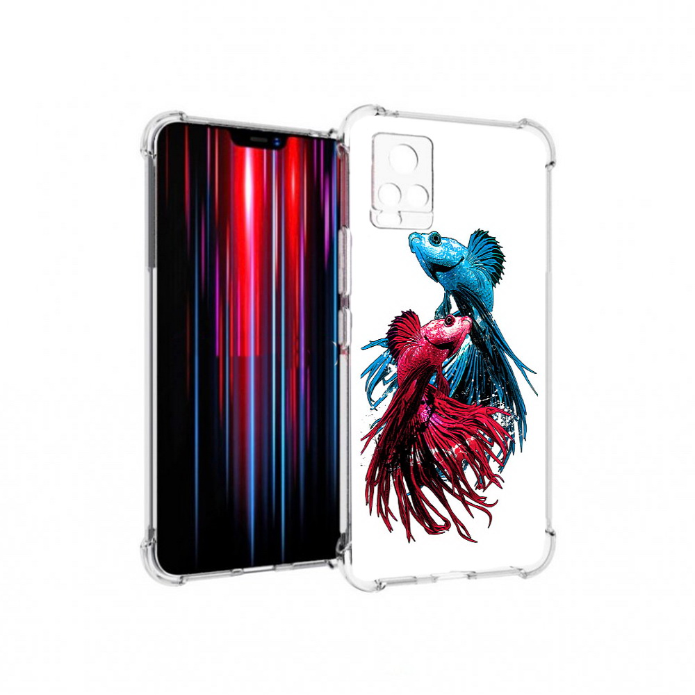 

Чехол MyPads Tocco для Vivo V20 PRO рыбы петушки (PT226964.386.592), Прозрачный, Tocco