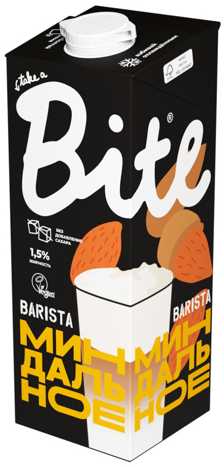 Напиток растительный Take a Bite Barista Миндальный 1.5% 1л