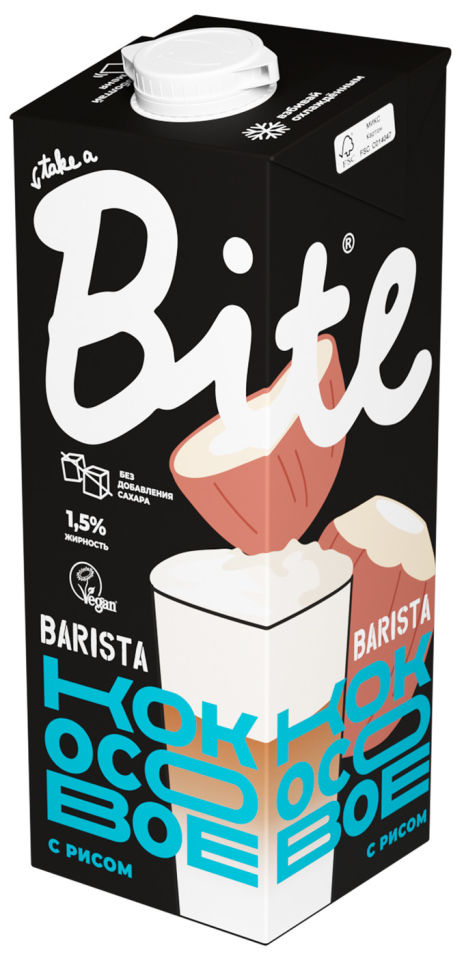 

Напиток растительный Take a Bite Barista Кокосово-рисовый 1.5% 1л