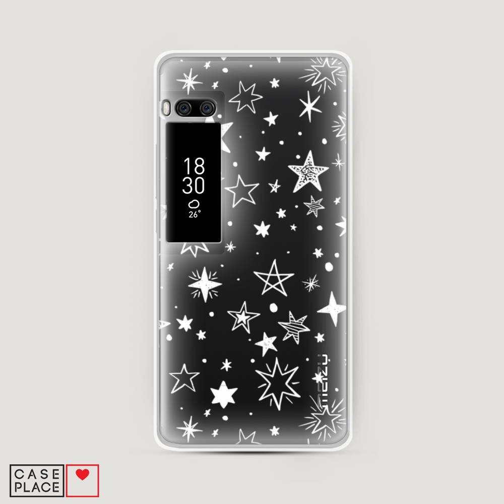 

Чехол Awog на Meizu Pro 7 "Звездочки графика белая", Прозрачный;белый, 71850-7