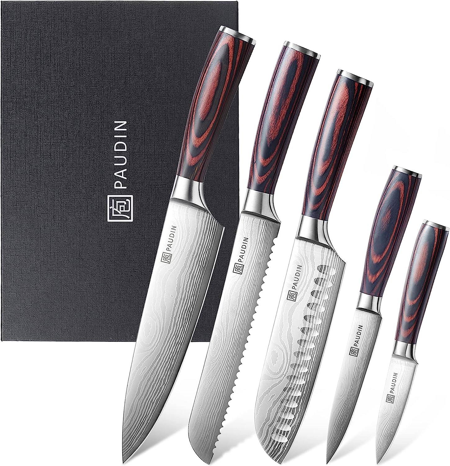Набор профессиональных кухонных ножей Paudin Pro NS5