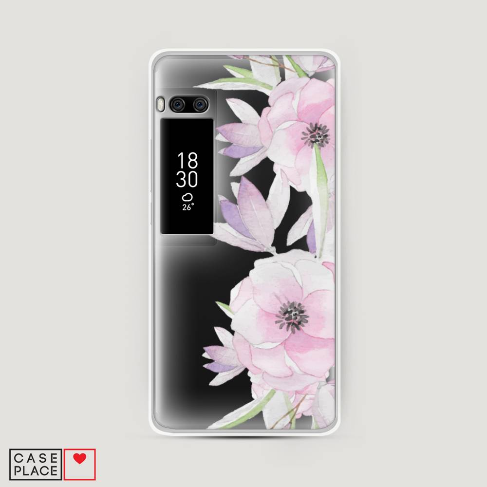 фото Чехол awog "нежные анемоны" для meizu pro 7