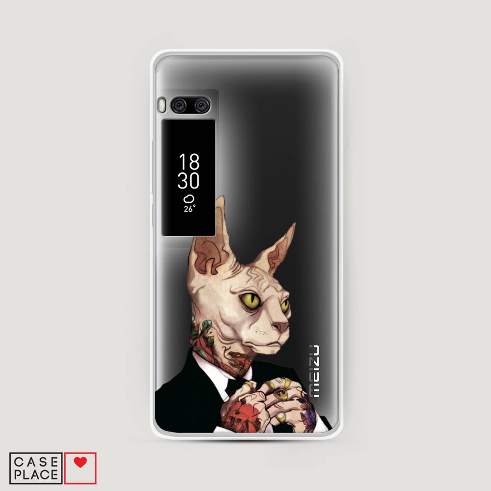 

Чехол Awog на Meizu Pro 7 "Татуированный сфинкс", Бежевый;черный;красный, 71850-7