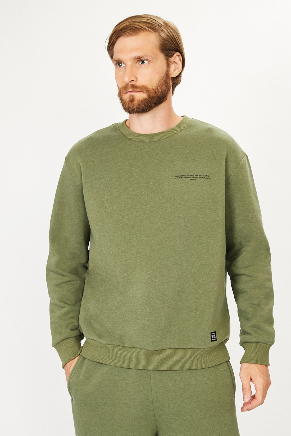 

Свитшот мужской Baon B611517 хаки 2XL, B611517