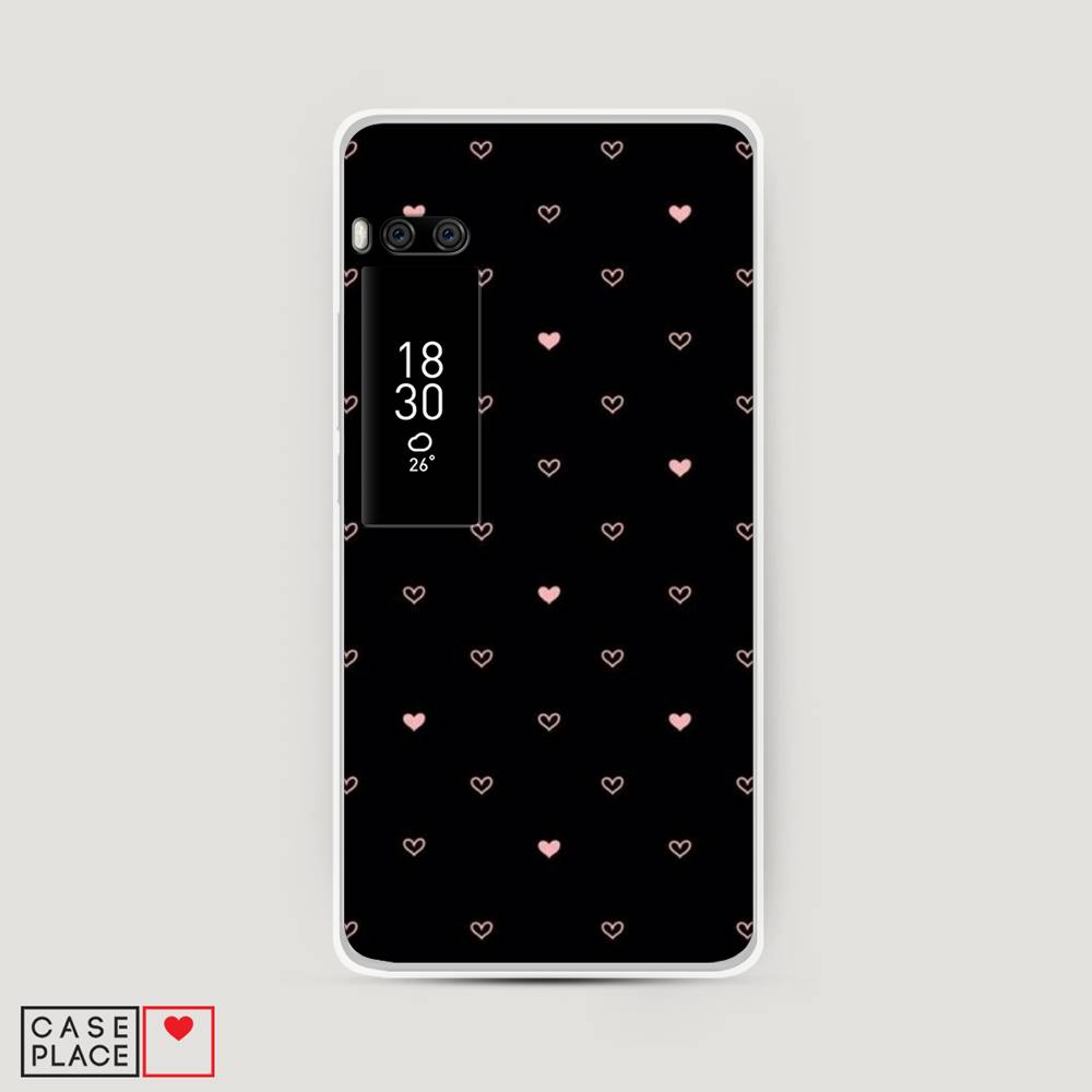 

Чехол Awog на Meizu Pro 7 "Черный фон и сердечки", Розовый;серый;черный, 71850-3