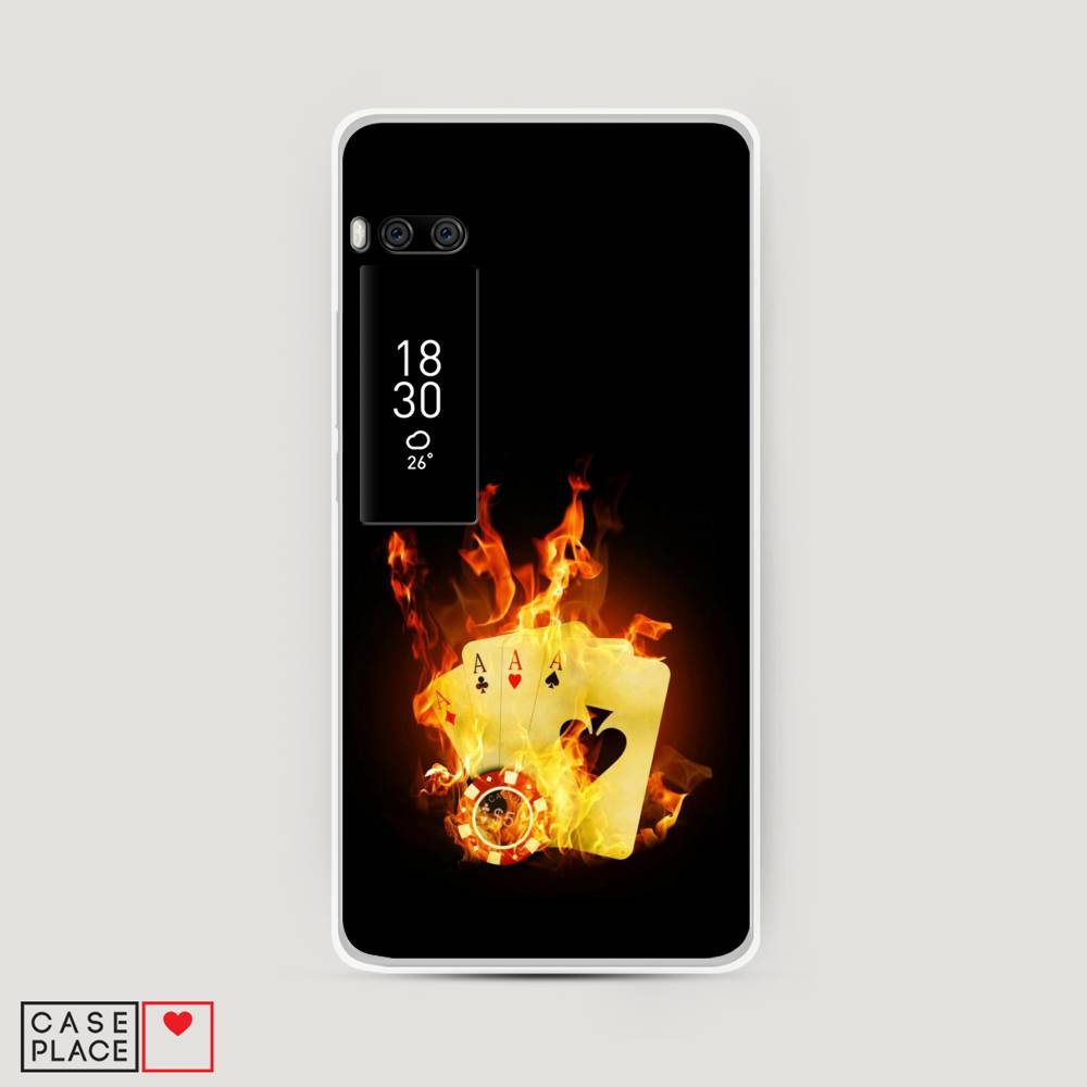 

Чехол Awog на Meizu Pro 7 "Горящие карты", Черный;оранжевый, 71850-9