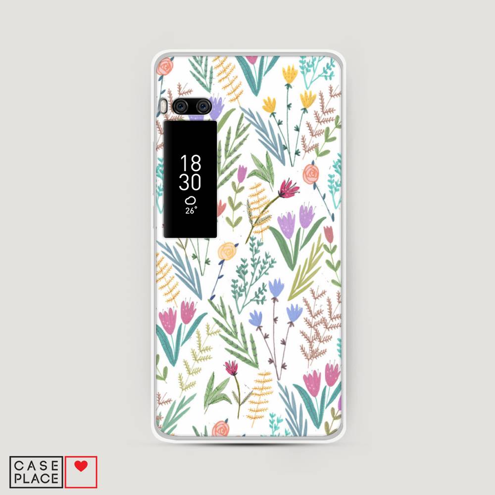 

Чехол Awog на Meizu Pro 7 "Полевые цветы рисунок", Белый;зеленый, 71850-8