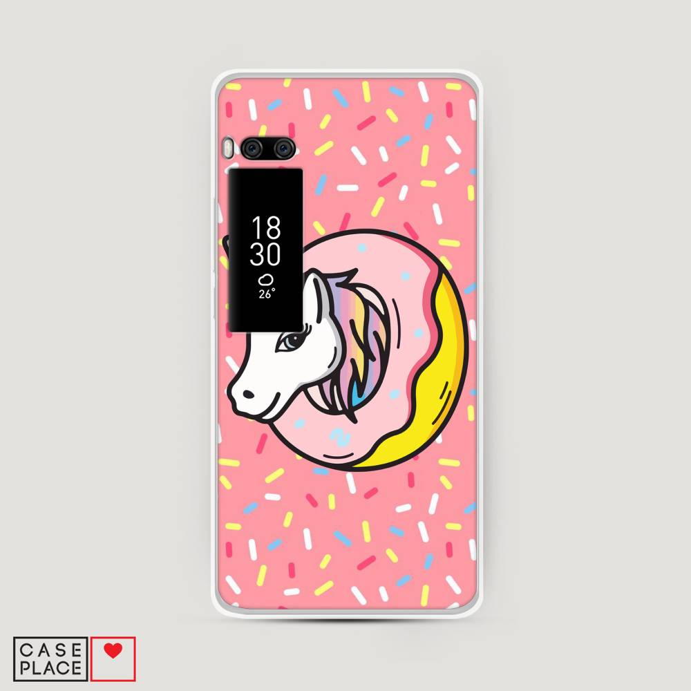 

Чехол Awog на Meizu Pro 7 "Единорог в пончике", Розовый;желтый;белый, 71850-2