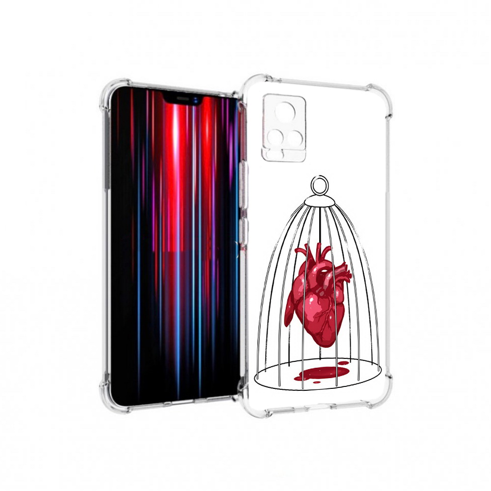 

Чехол MyPads Tocco для Vivo V20 PRO сердце в клетке (PT226964.386.597), Прозрачный, Tocco