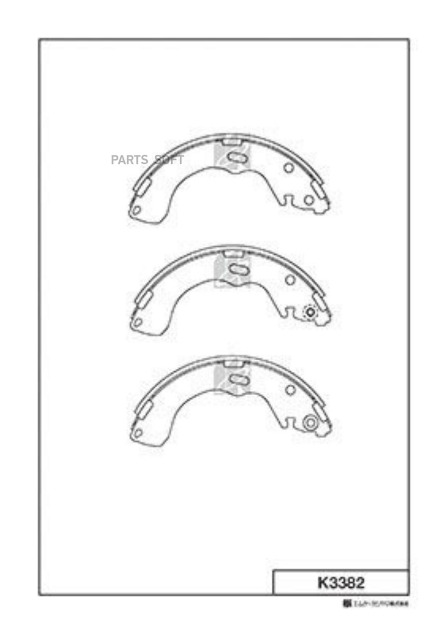 

K3382-01_4146.00 колодки барабанные Mazda 626Premacy 1.9-2.0TD 99, Ford Maverick 2.0 01