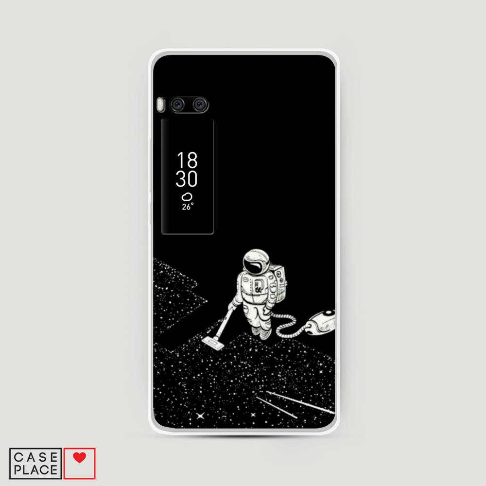 

Чехол Awog на Meizu Pro 7 "Космонавт с пылесосом", Белый, 71850-4