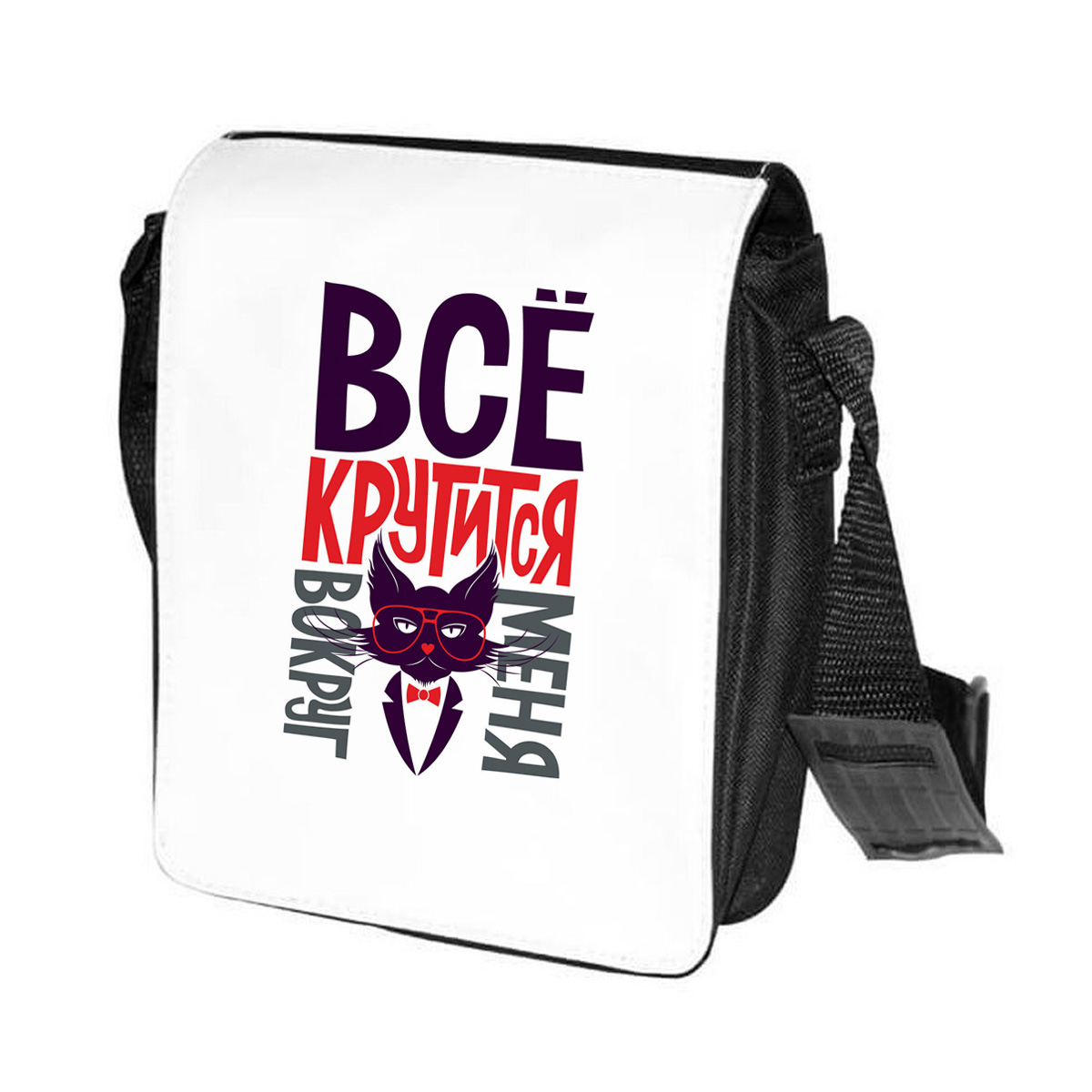 

Сумка унисекс CoolPodarok CN0151350 черно-белый, Черный;белый, CN0151350