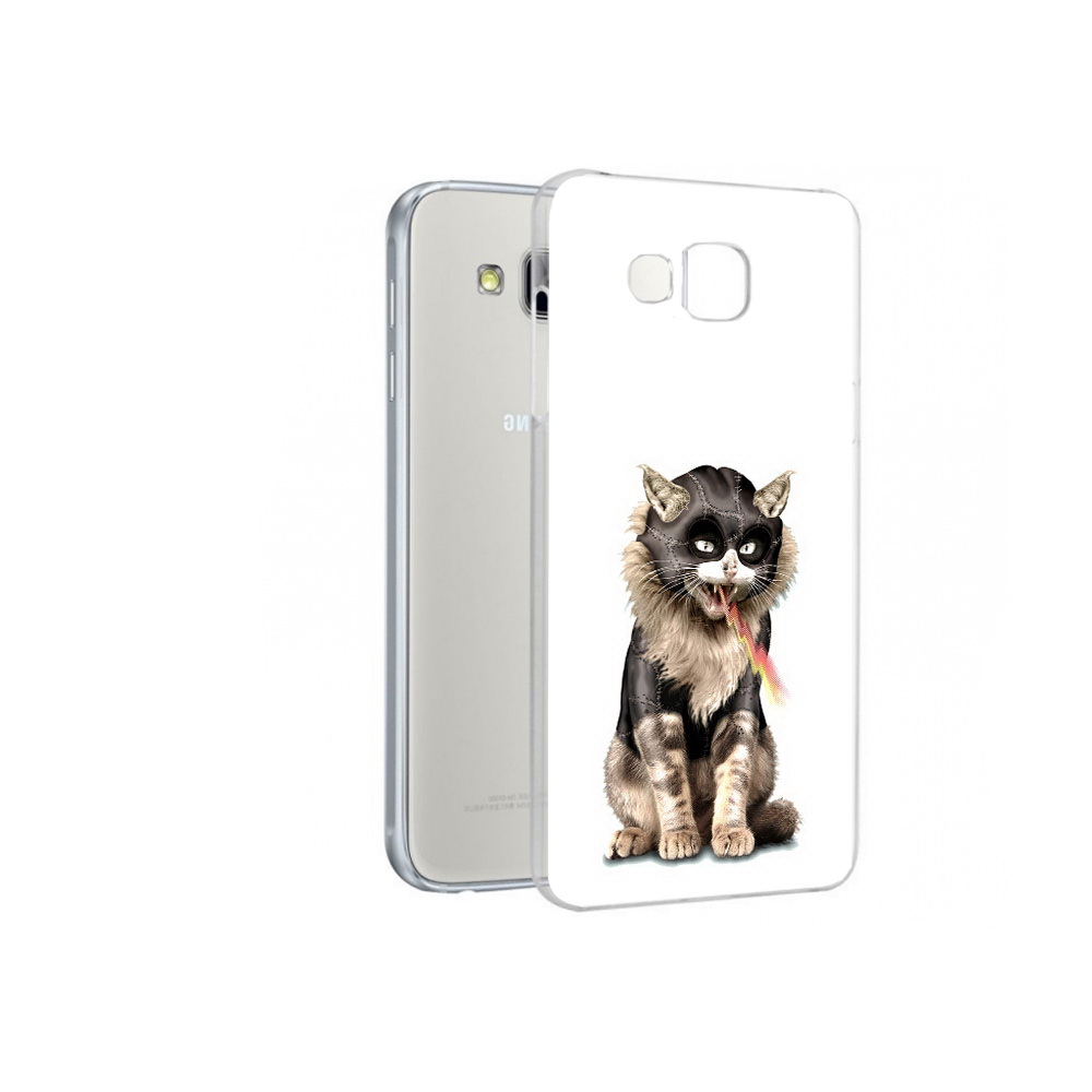 

Чехол MyPads Tocco для Samsung Galaxy A7 дьяволский кот, Прозрачный, Tocco