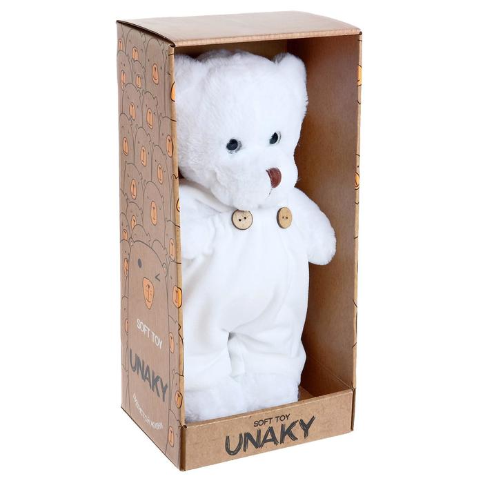 фото Мягкая игрушка «медведица сильва в белом комбинезоне», 33 см unaky soft toy