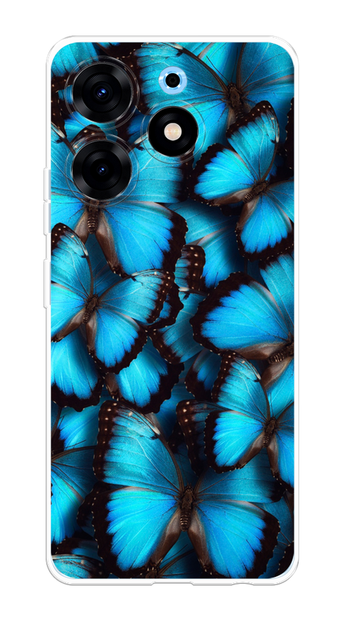 

Чехол Homey на Tecno Spark 10 Pro "Тропическая бабочка 2", Голубой;черный, 303750-1