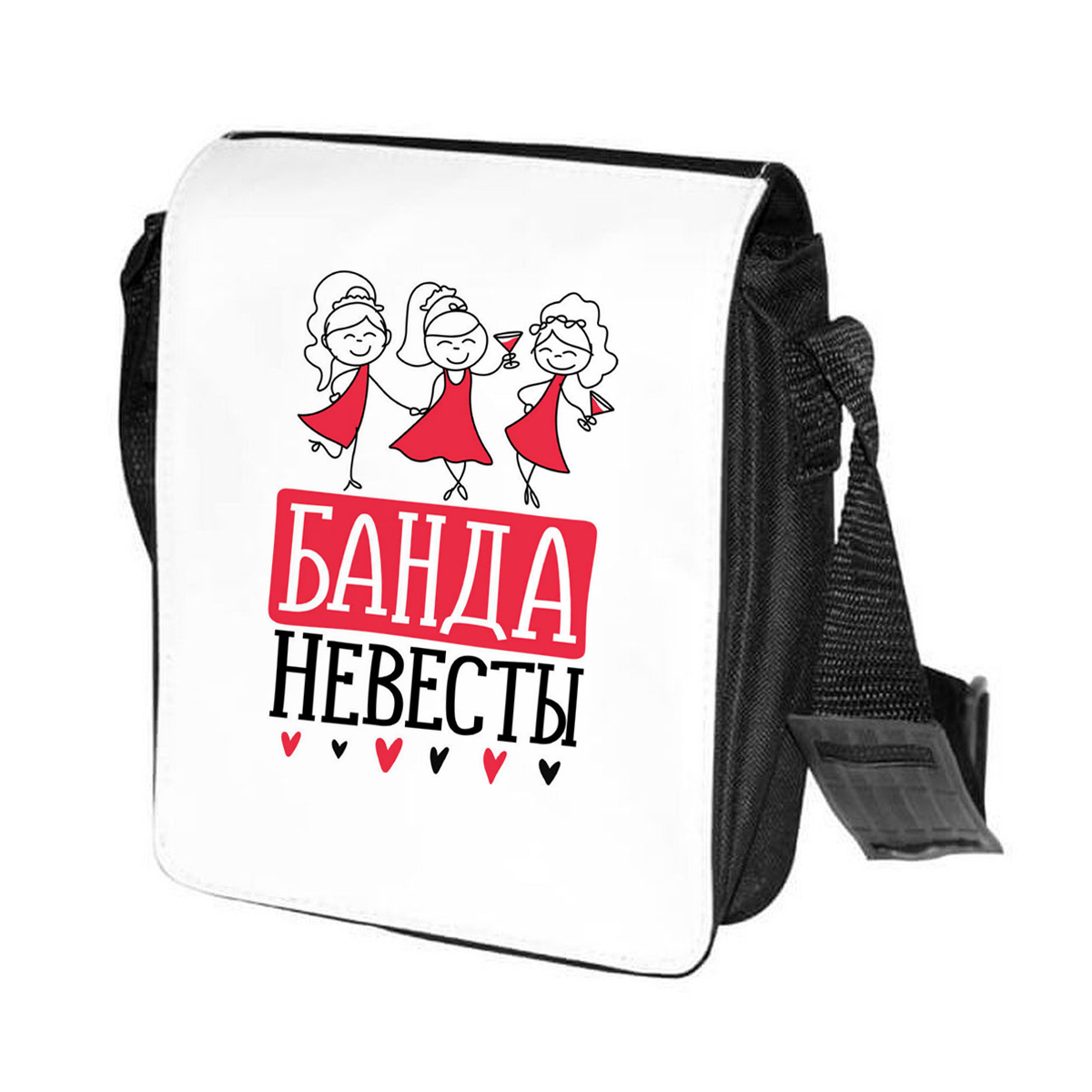 

Сумка женская CoolPodarok CN0151704 черно-белый, Черный;белый, CN0151704