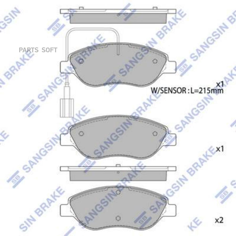

Колодки тормозные Sangsin brake sp4083