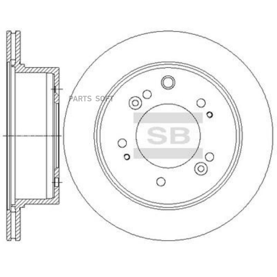 

Диск тормозной задний KIA SORENTO I(JC) 02-07 R Sangsin brake sd2056