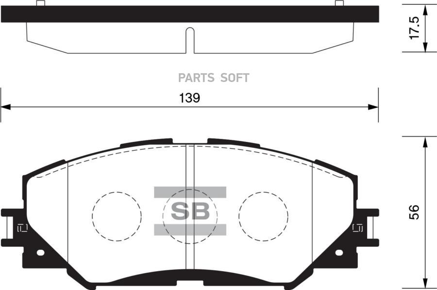 

Колодки передние TOYOTA COROLLA E15/E18, RAV4 III SP2093 Sangsin brake sp2093