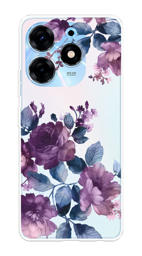 

Чехол Homey на Tecno Spark 10 Pro "Purple Blossoms", Синий;фиолетовый, 303750-1