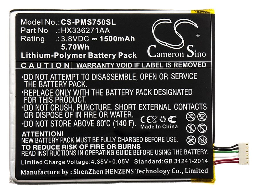 

Аккумулятор CameronSino CS-PMS750SL для смартфона Prestigio PSP7505 DUO (HX336271AA)