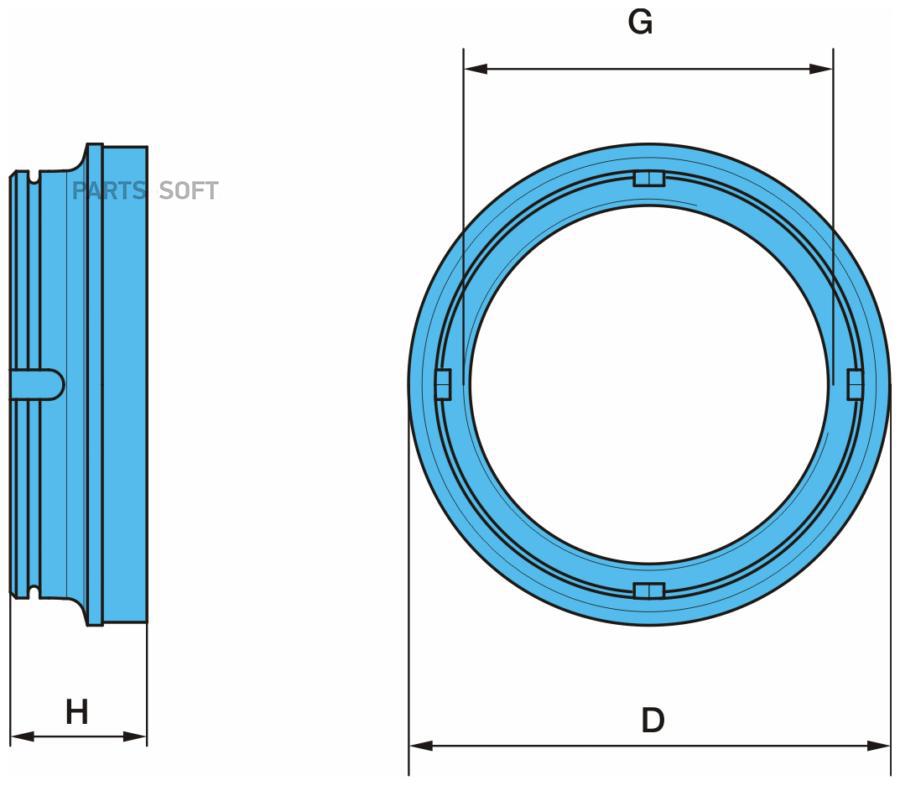 03.264.19.02.0_гайка балансира! шлицевая 158mm h=46mm M125x4\ BPW