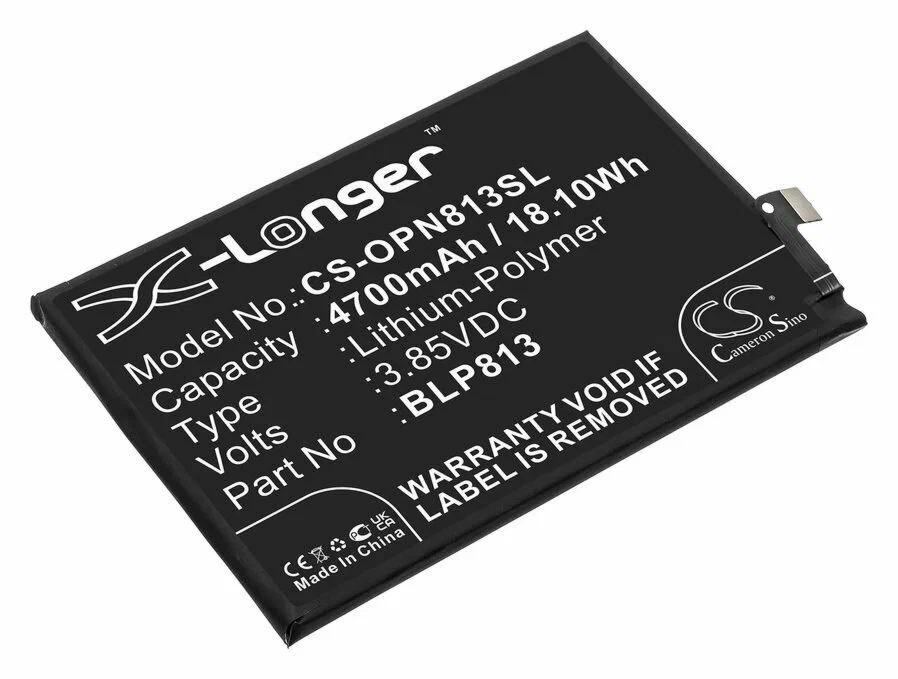 

Аккумулятор CameronSino CS-OPN813SL для Oneplus Nord N100, p/n: BLP813 (4700mAh)