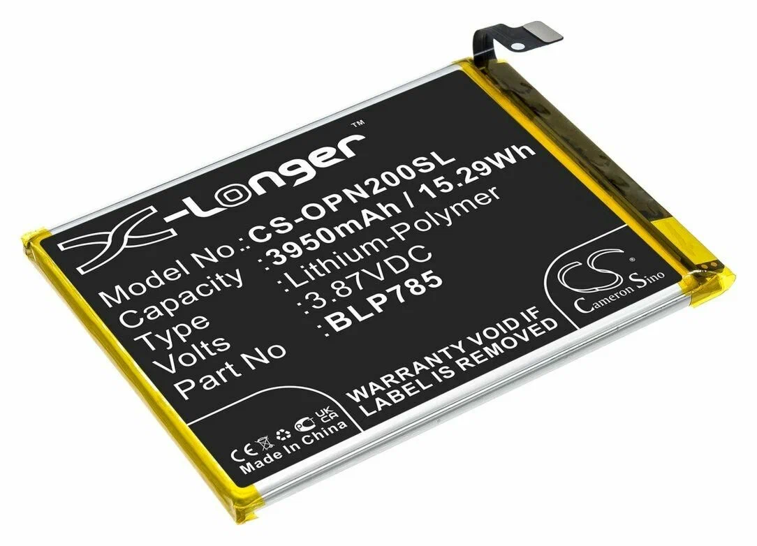 

Аккумуляторная батарея CameronSino CS-OPN200SL для Oneplus Nord/AC2003 (BLP785) 3950mAh