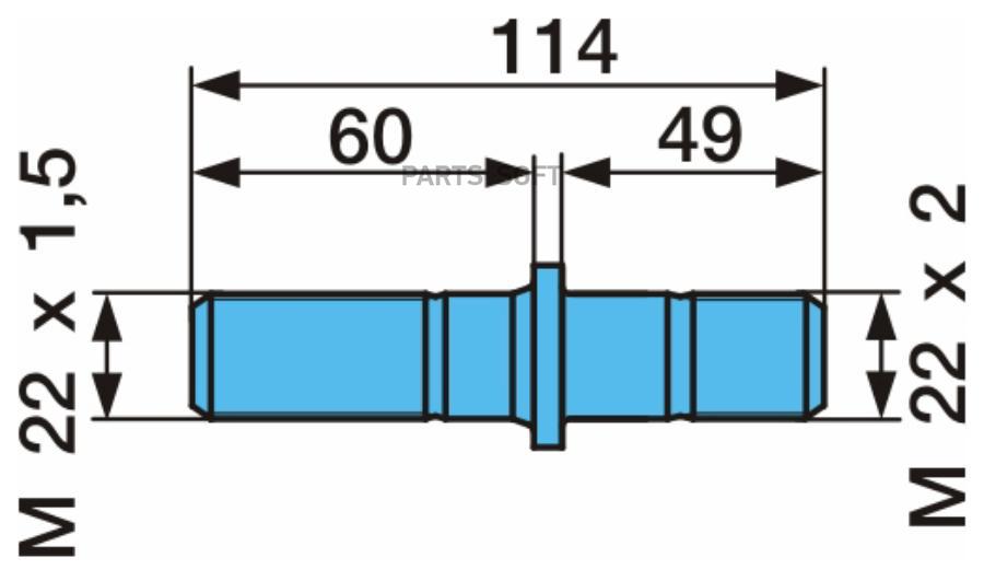 

03.296.23.17.0_шпилька колесная M22x1.5/M22x2.0 29/50/112mm \BPW,Kassbohrer