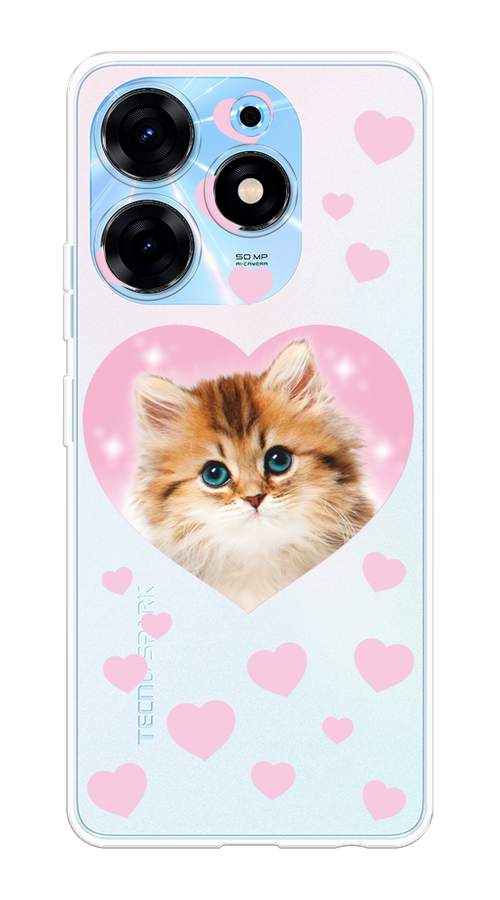 

Чехол Homey на Tecno Spark 10 Pro "Котенок в сердце", Розовый;оранжевый;белый;прозрачный, 303750-1