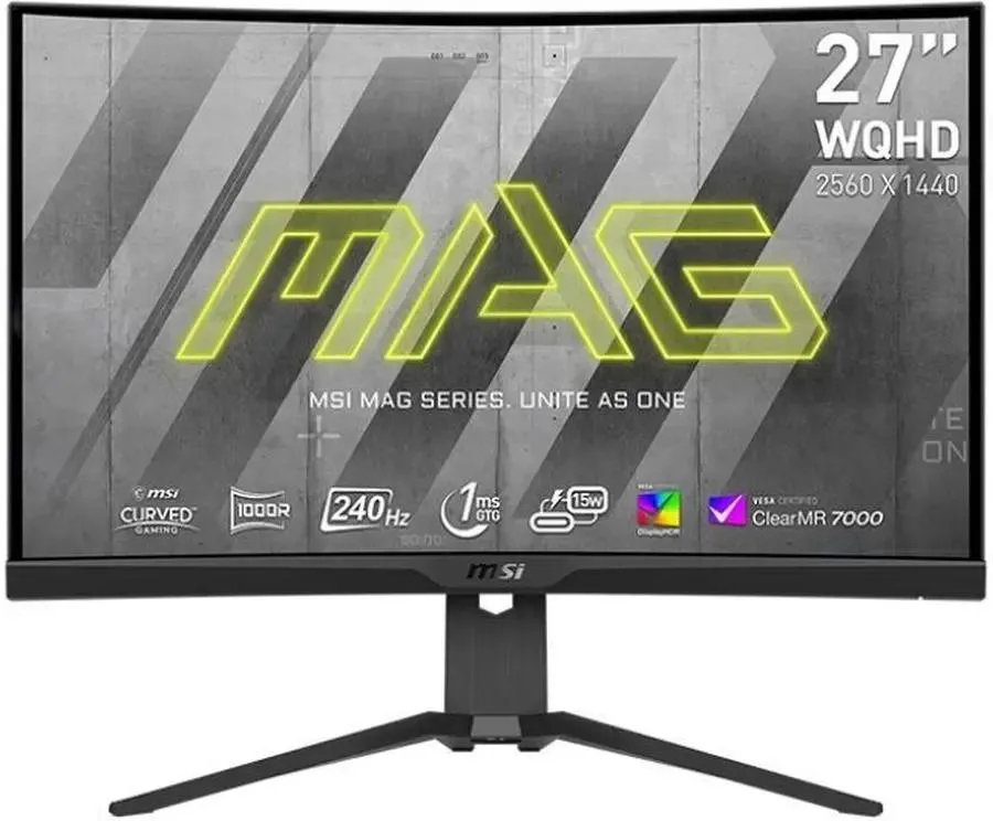 

27" Монитор MSI MAG 275CQRXF черный 240Hz 2560x1440 VA, MAG 275CQRXF