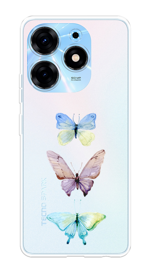 

Чехол Homey на Tecno Spark 10 Pro "Акварельные бабочки", Бирюзовый;розовый, 303750-1