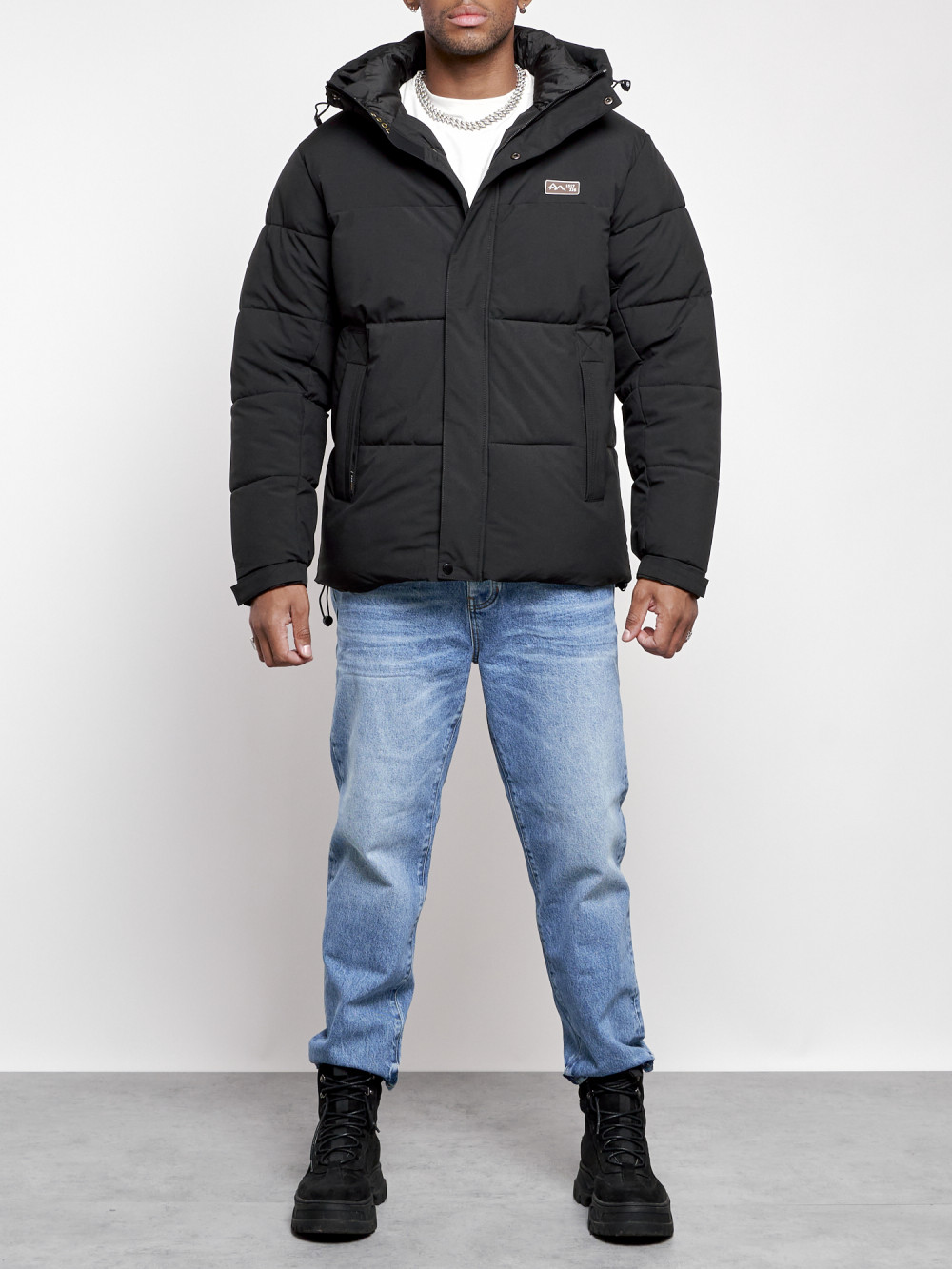 Зимняя куртка мужская AD8356 черная 3XL