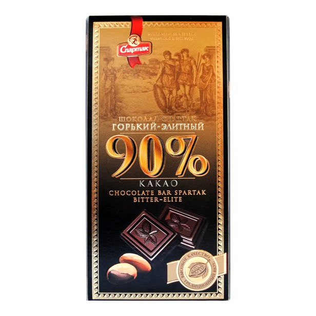 Шоколад Спартак Premium горький элитный 90% 95 г