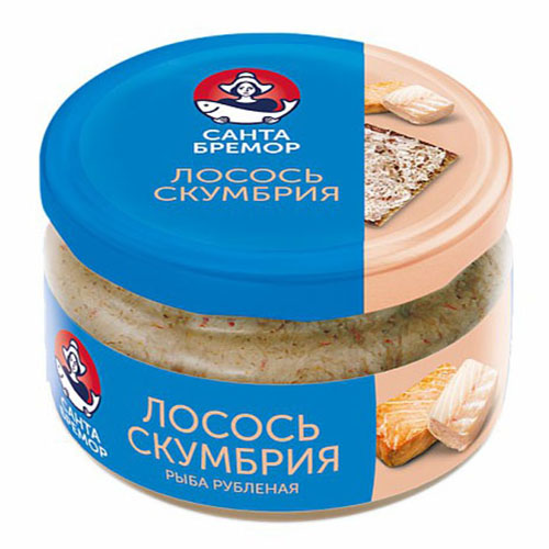 Риет Санта Бремор скумбрия и лосось рубленые 180 г