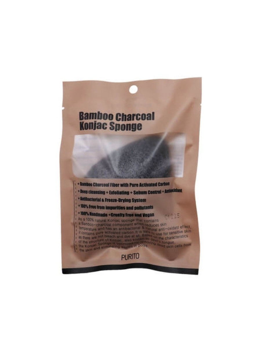 Спонж PURITO косметический PURITO Bamboo Charcoal Konjac Sponge 20 г 1222₽