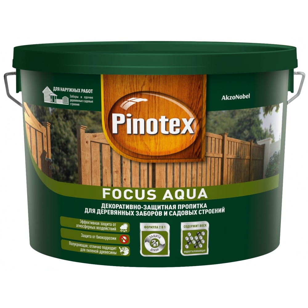 

Защитная пропитка для деревянных заборов и садовых строений PINOTEX FOCUS AQUA (золотая ос
